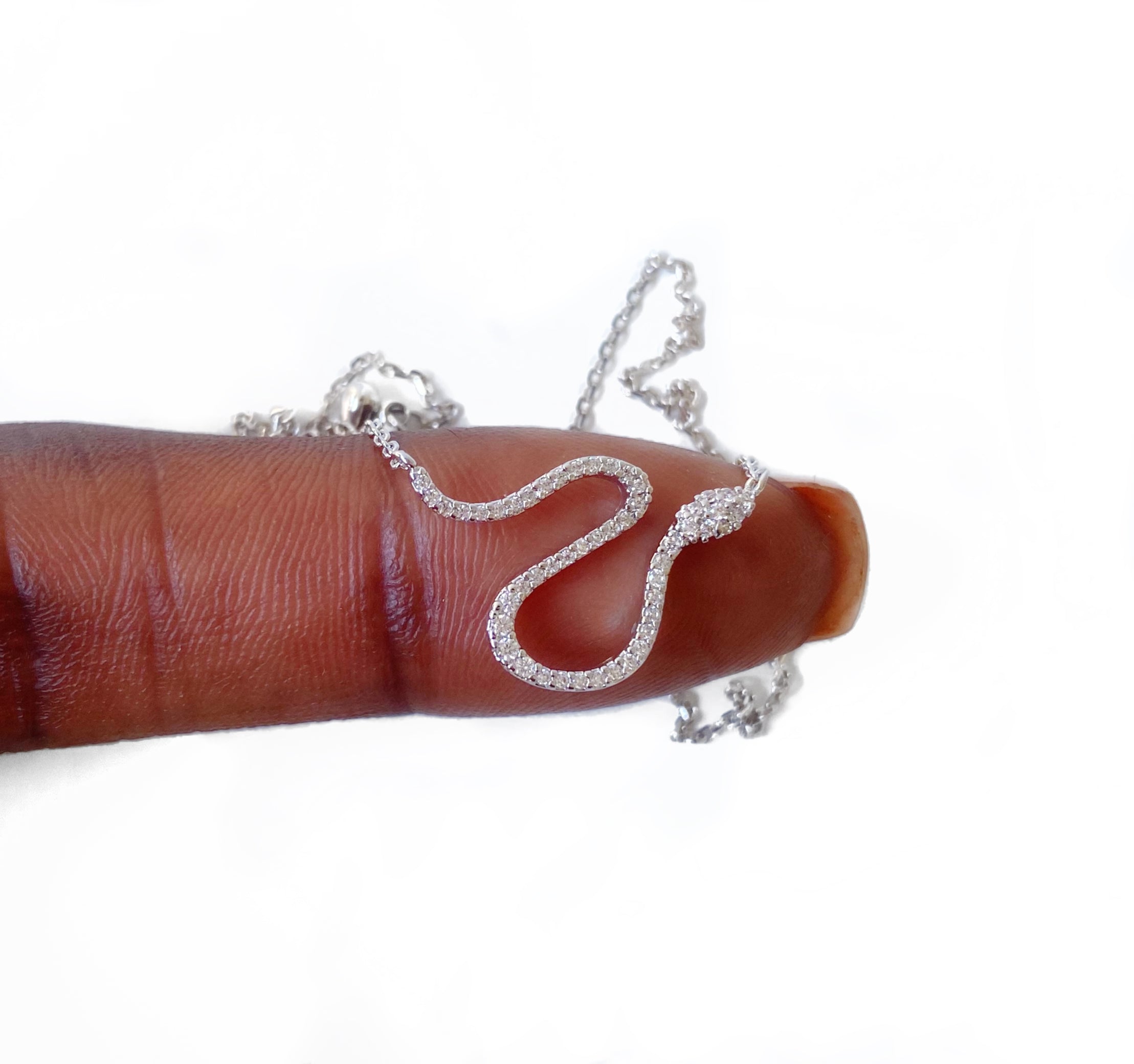 CZ Snake Mamba Necklace
