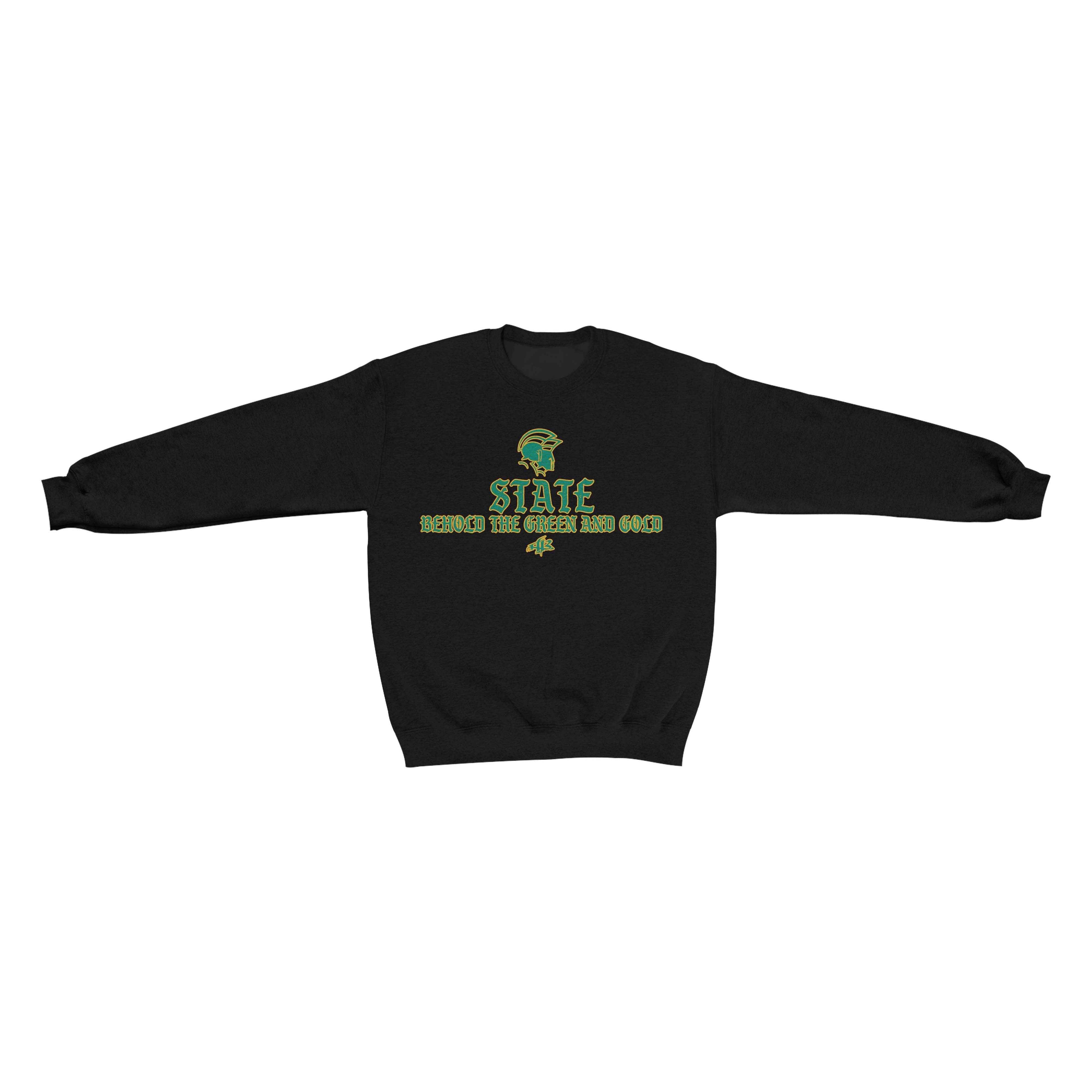 AncientBrand Behold Green and Gold Sweatshirt (Black) Premium
