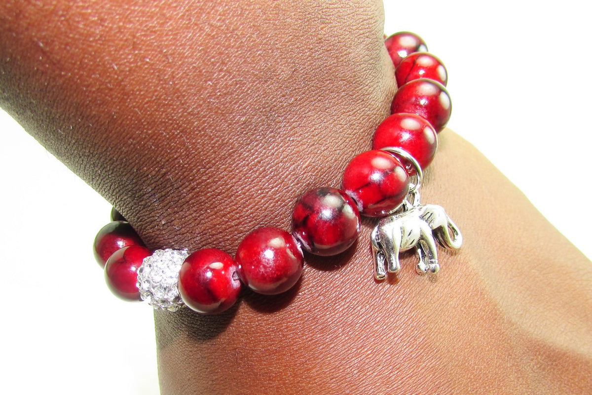 Women's Delta Sigma Theta Stretch Beaded Bracelet AncientBrand
