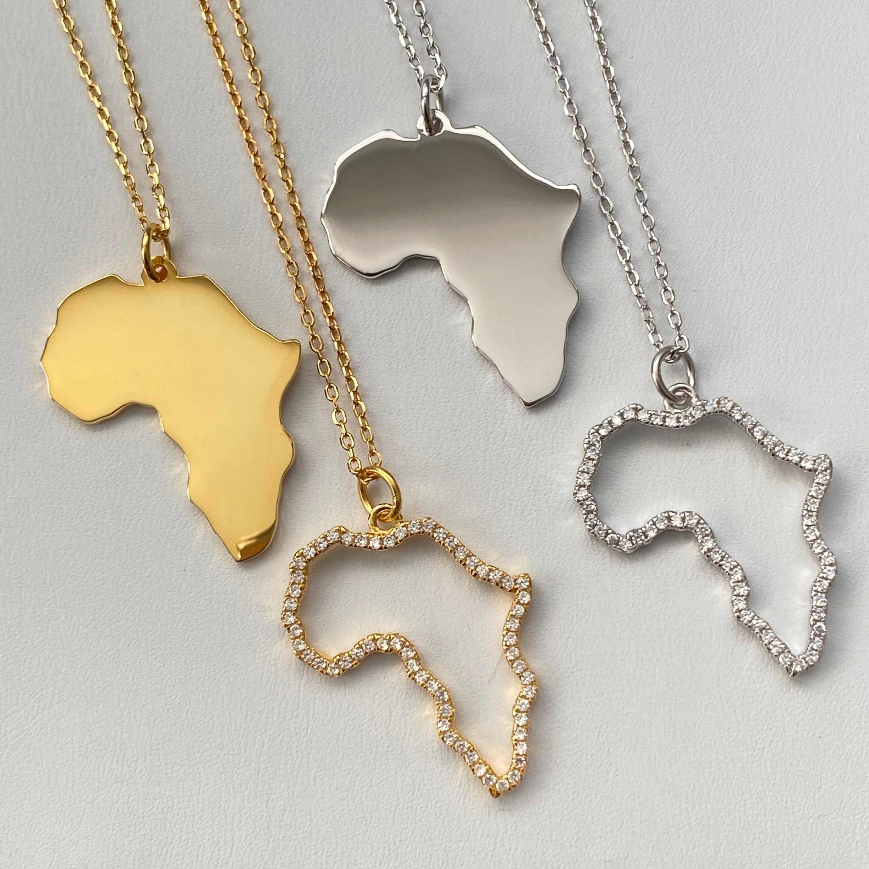 Sterling Silver Africa Necklace